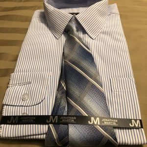 Long sleeve Mens shirt and tie set